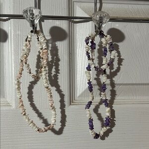 2 Chic Shell Necklace & Bracelet Sets